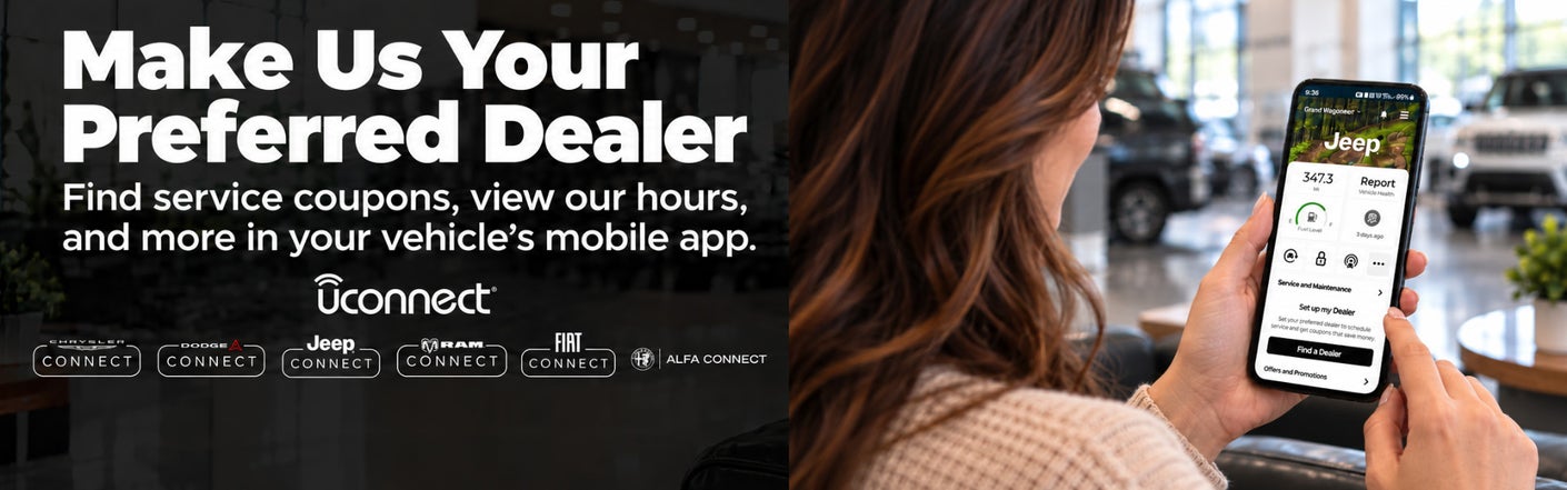 uconnect® make us your preferred dealer | Gainesville Chrysler Dodge Jeep in Gainesville FL
