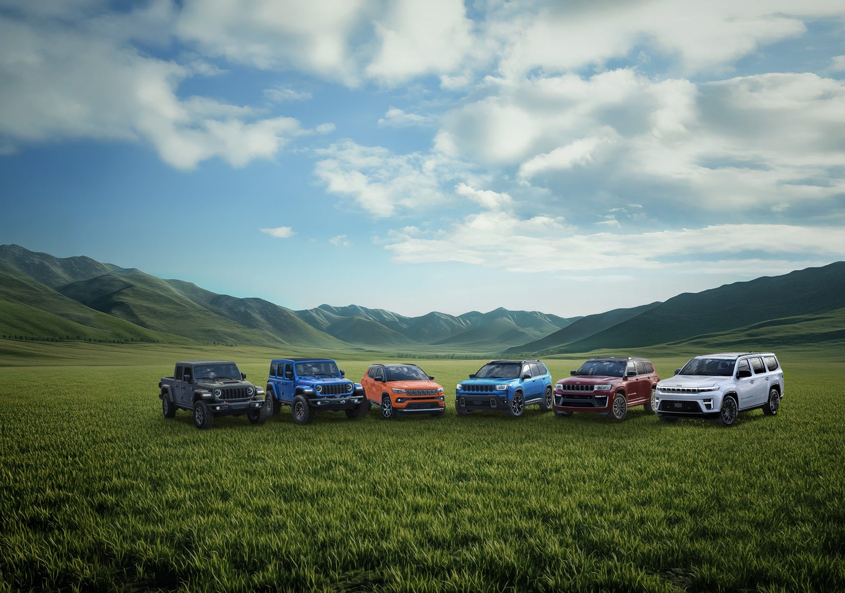 2027 Jeep Models next to mountains
